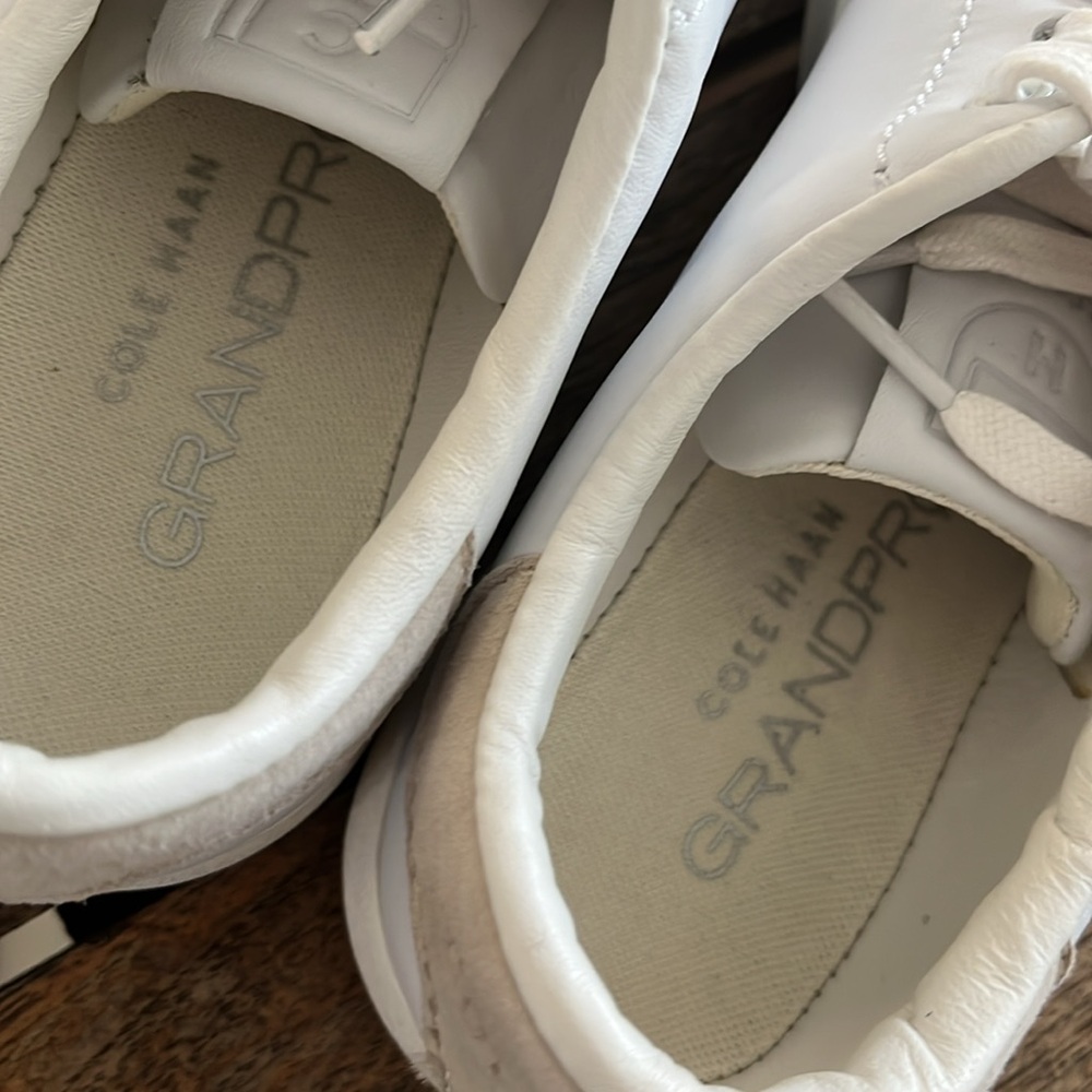 Col Haan GrandPro tennis shoes lightweight white size 5.5 B never worn outside - Picture 3 of 10